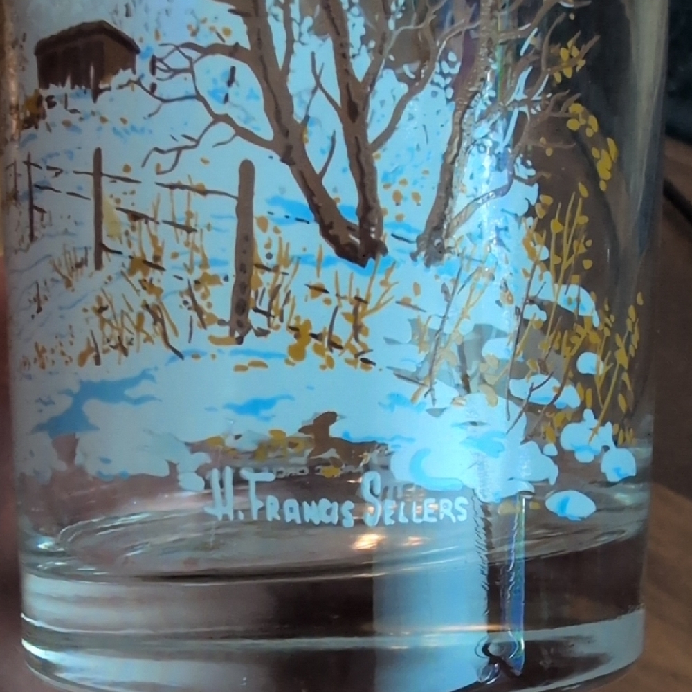 1985 Libbey Arctic Circle H. Francis Sellers Glasses Set Of 6 - Picture 2 of 11